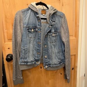 American Eagle Outfitters Jean Jacket Hoodie